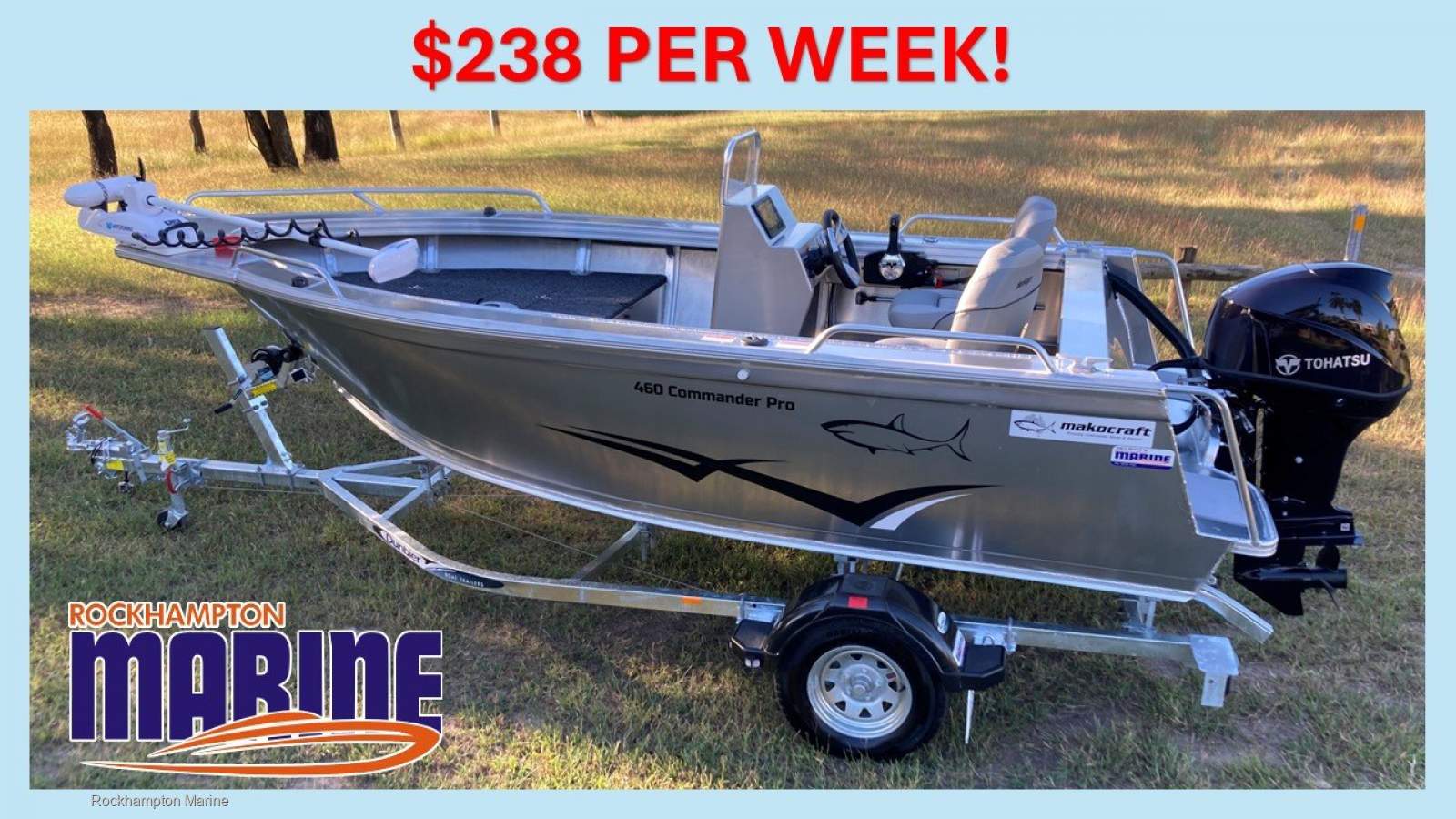 Makocraft 460 Commander Pro Side Console B, M, T PACKAGE FROM ROCKHAMPTON MARINE!!
