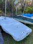 420 Sailing Dinghy International multiple sails, beach + road trailer:420i with cover in boat yard