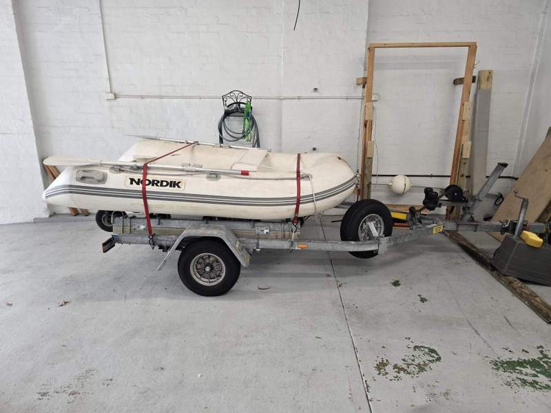 Nordik 250 Fiberglass RIB + Trailer + 3.3HP outboard - can separate