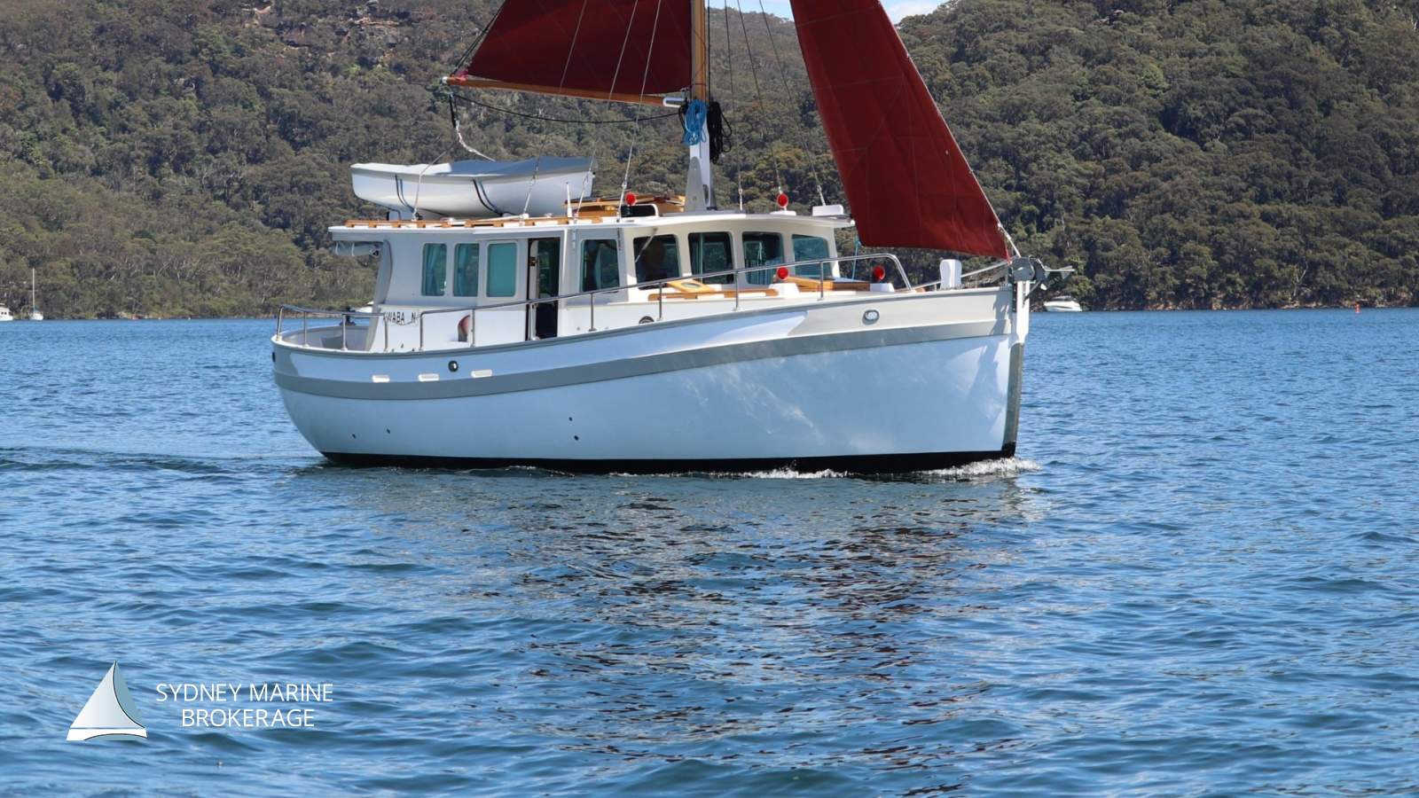 2022 Timber Motor Sailer 'Awaba':1 Sydney Marine Brokerage 2022 Timber Motor Sailer
