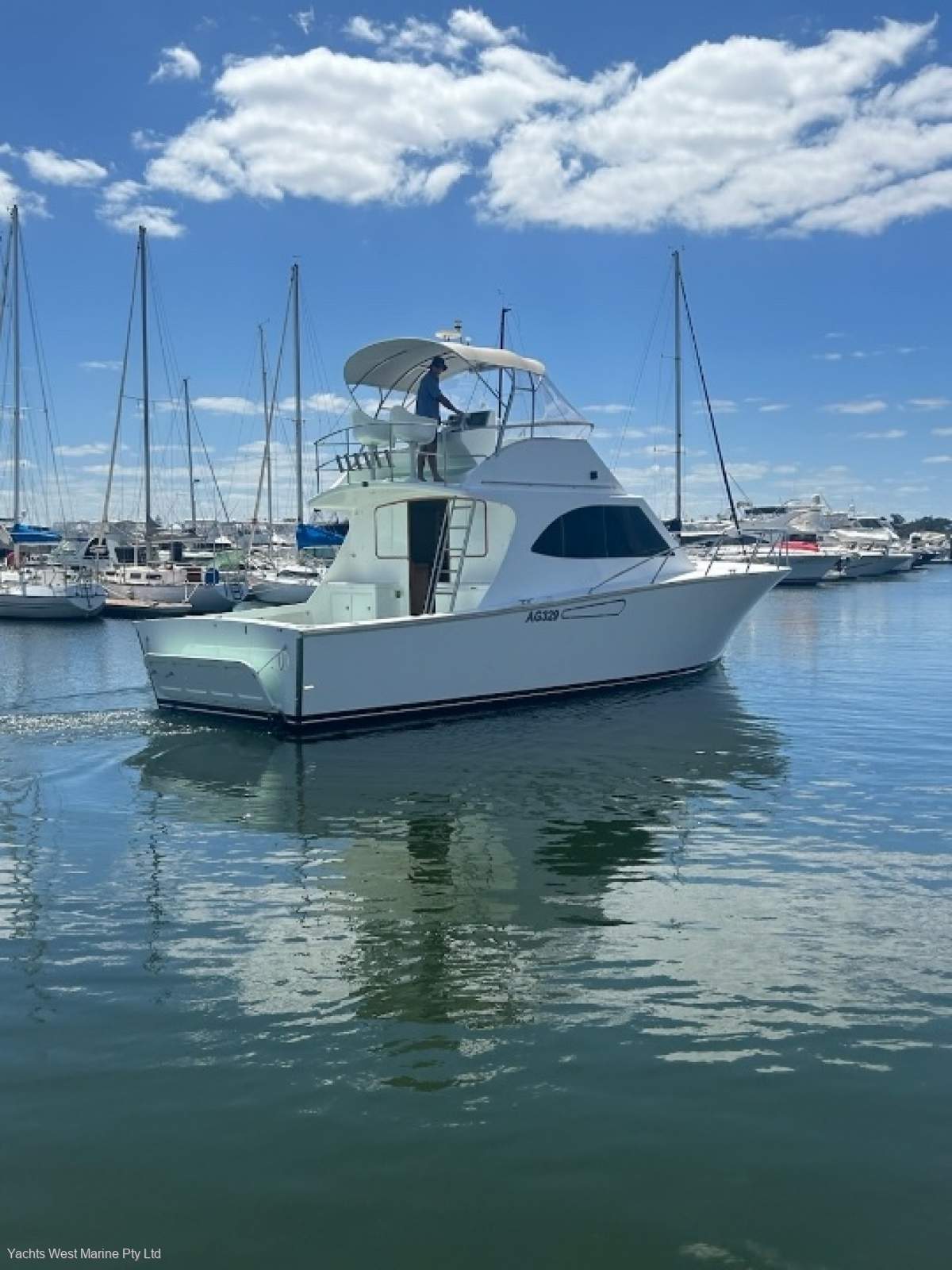 Mews 40 Flybridge Sports Fisher "Single Diesel Shaft with diesel genset ":MEWS 40 by YACHTS WEST ph 9335 7788