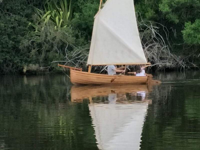 Clinker timber Morbic 12 Sailing Dinghy