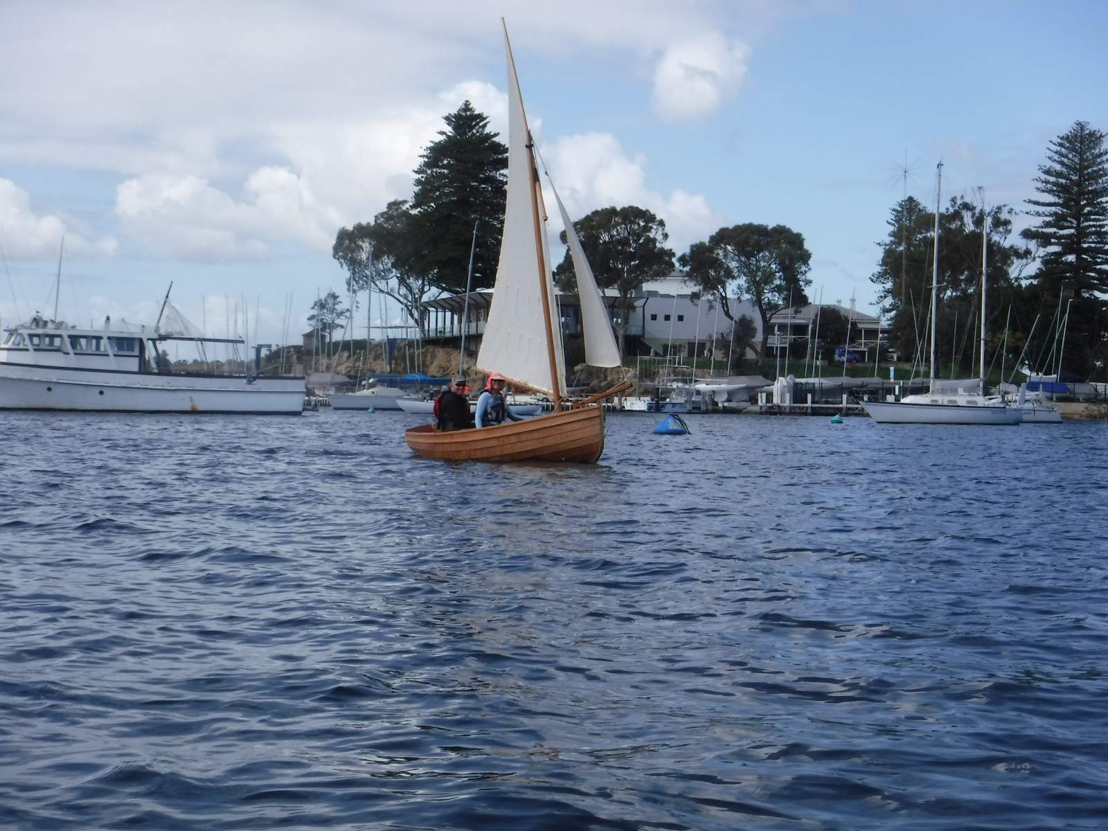 Clinker timber Morbic 12 Sailing Dinghy