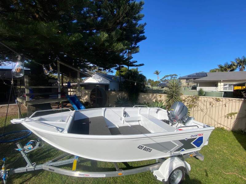 Quintrex 420 Busta Brand new 50hp Honda 4 stroke