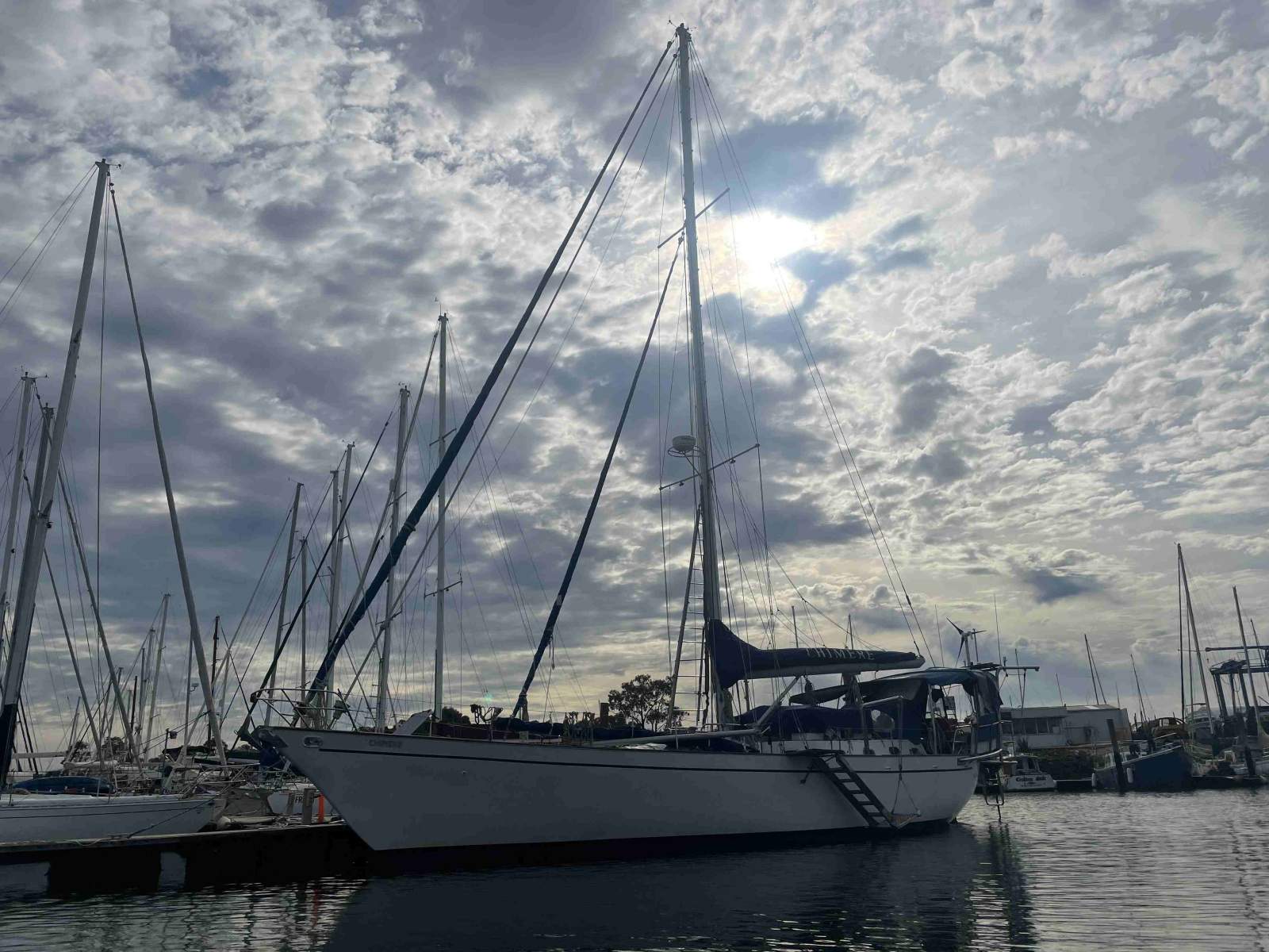 Jean Vignes 55 - steel 1984 cutter with 5-cabin layout