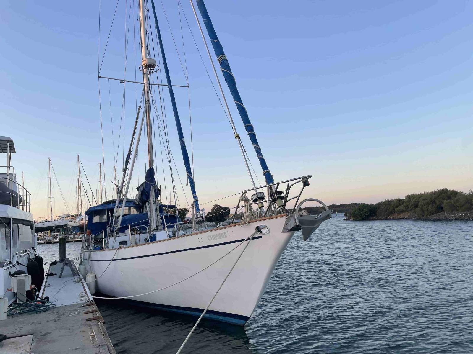 Jean Vignes 55 - steel 1984 cutter with 5-cabin layout