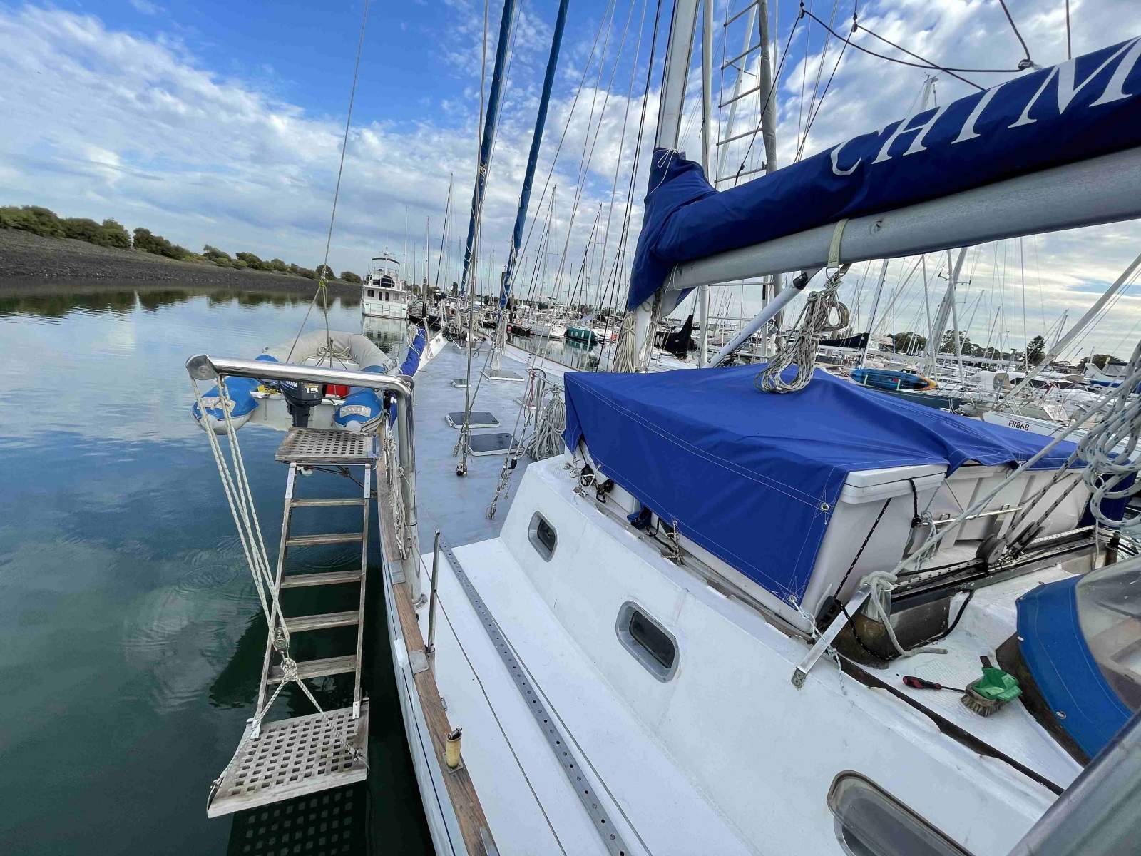 Jean Vignes 55 - steel 1984 cutter with 5-cabin layout