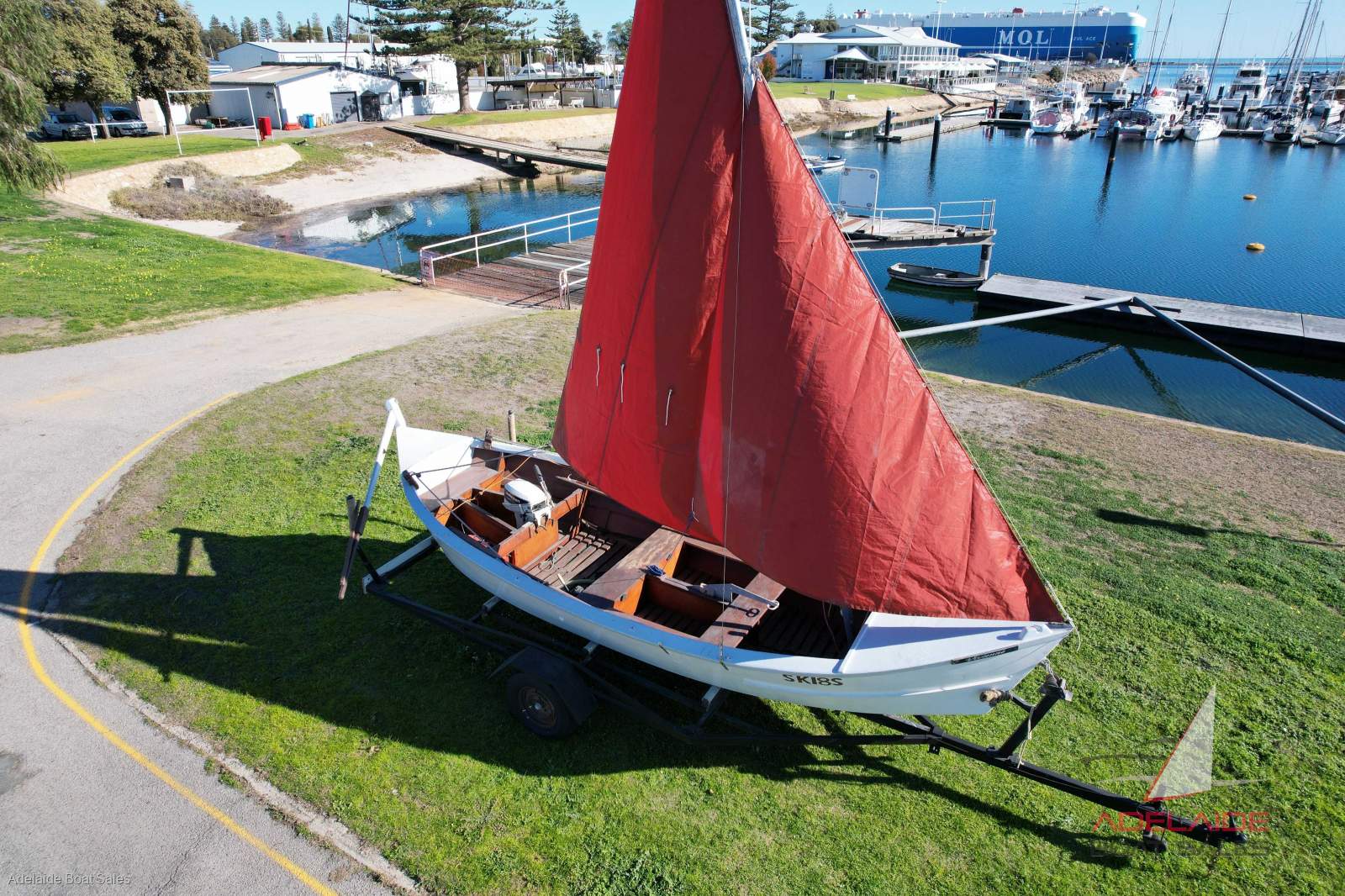 Dory timber trailer sailer
