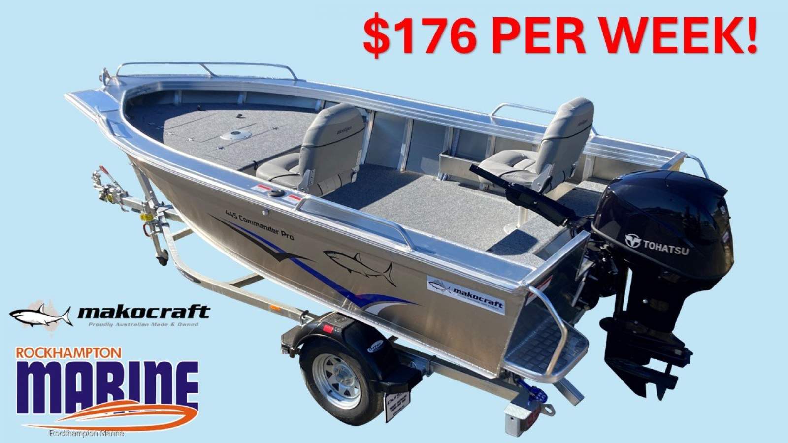 Makocraft 445 Commander Pro B, M, T PACKAGE FROM ROCKHAMPTON MARINE!!