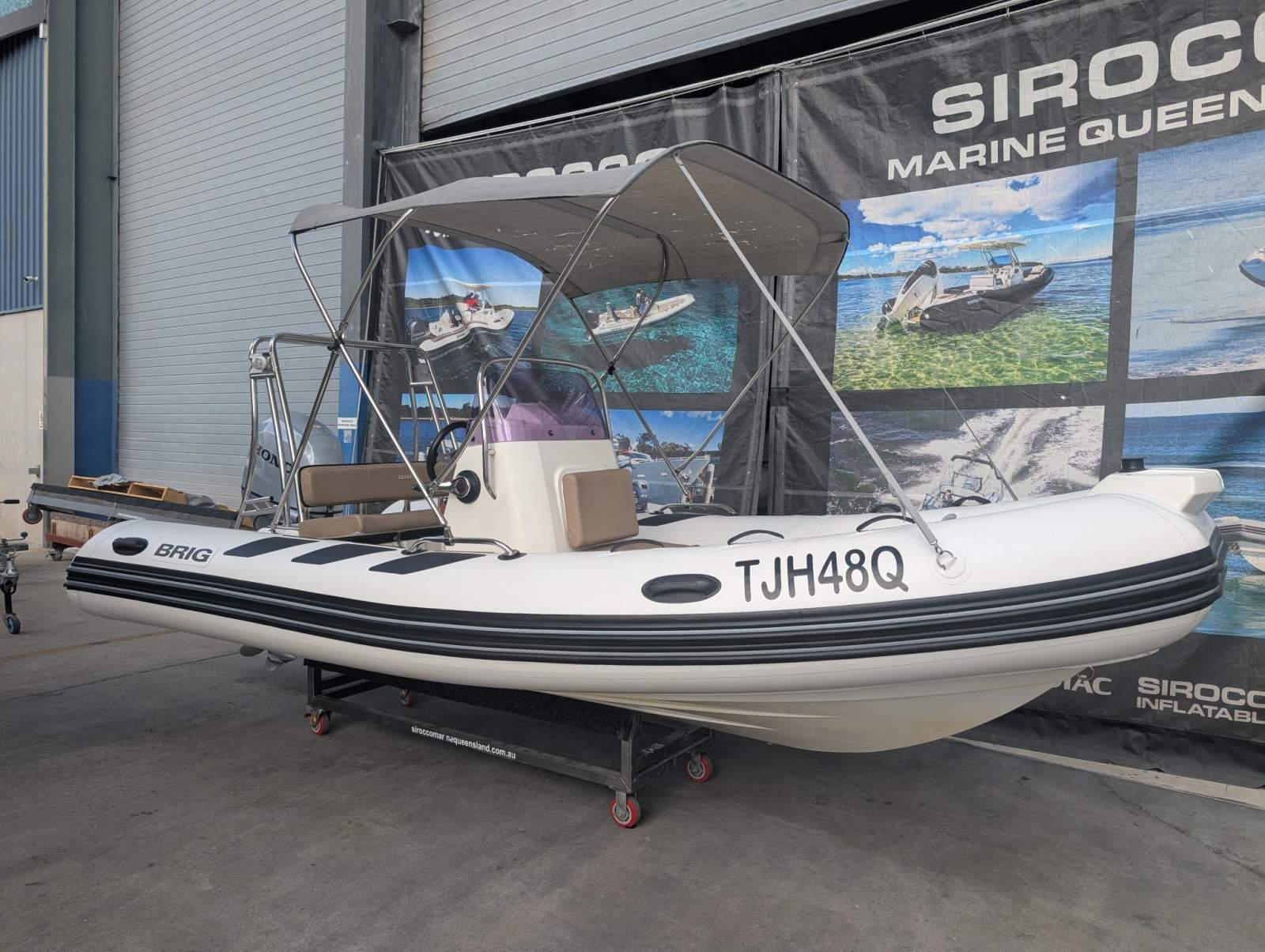 Brig Navigator 485 fibreglass centre console RIB with hypalon tubes
