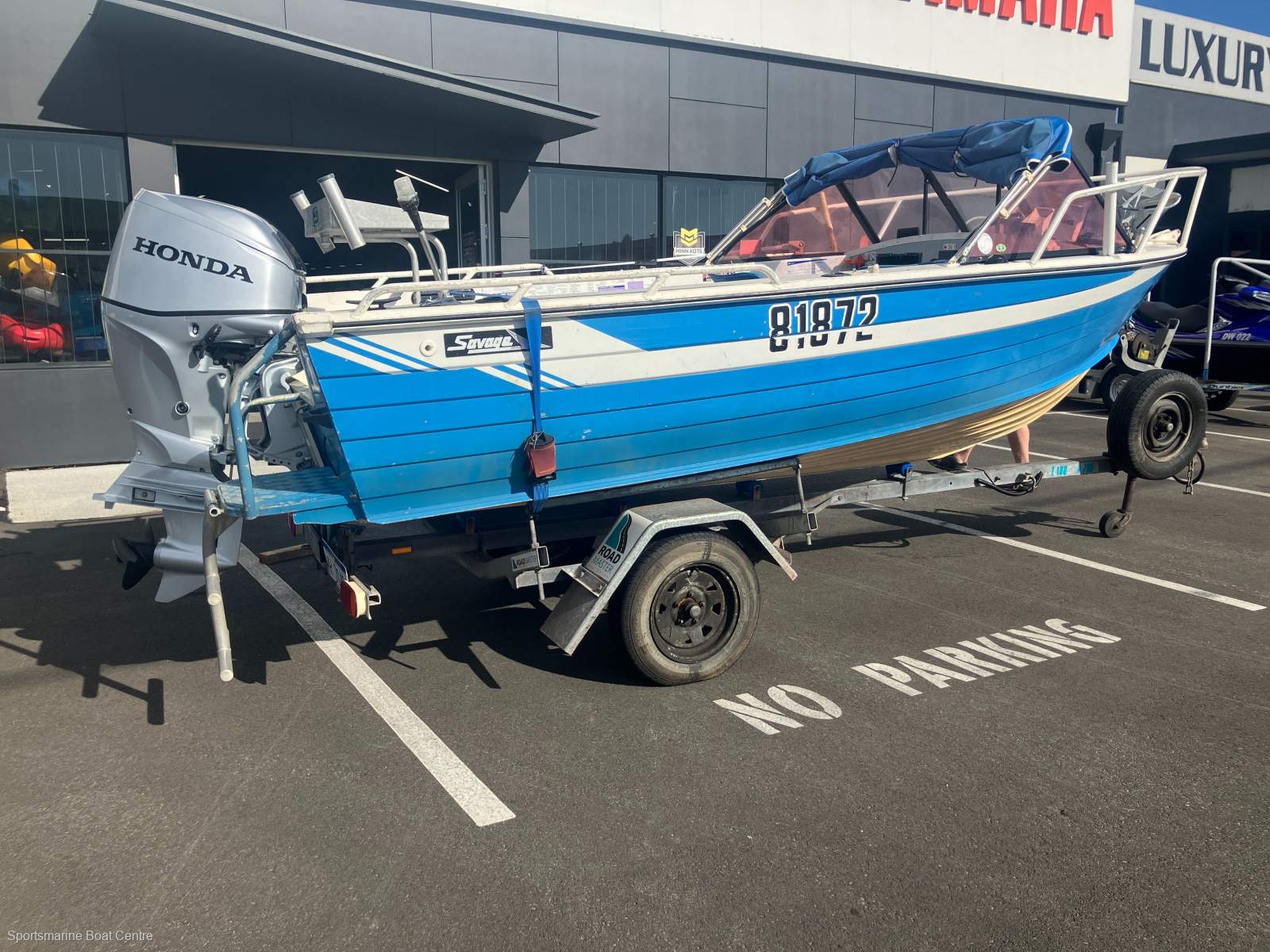Savage 485 Safari Boat, Motor, Trailer Package