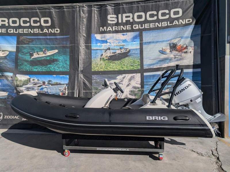 Brig Eagle 380 fibreglass centre console RIB with hypalon tubes
