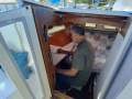 Marples 44 Fast Cruiser Constant Camber Trimaran Cat-Rigged Schooner:Aft cabin nav table