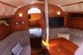 Jeanneau Sun Odyssey 35:saloon with table down.