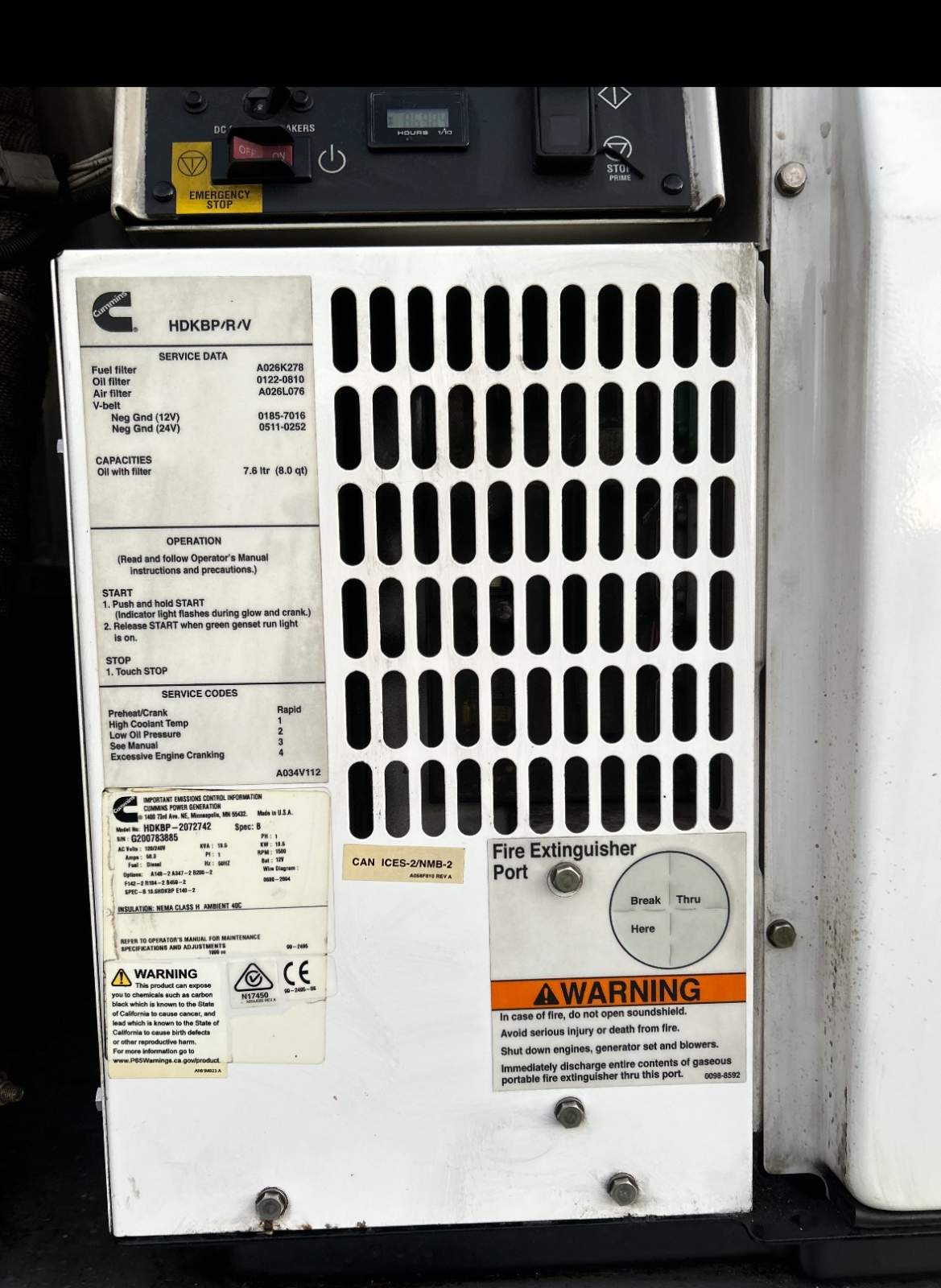 Cummins Onan Marine Generator 13.5Kva