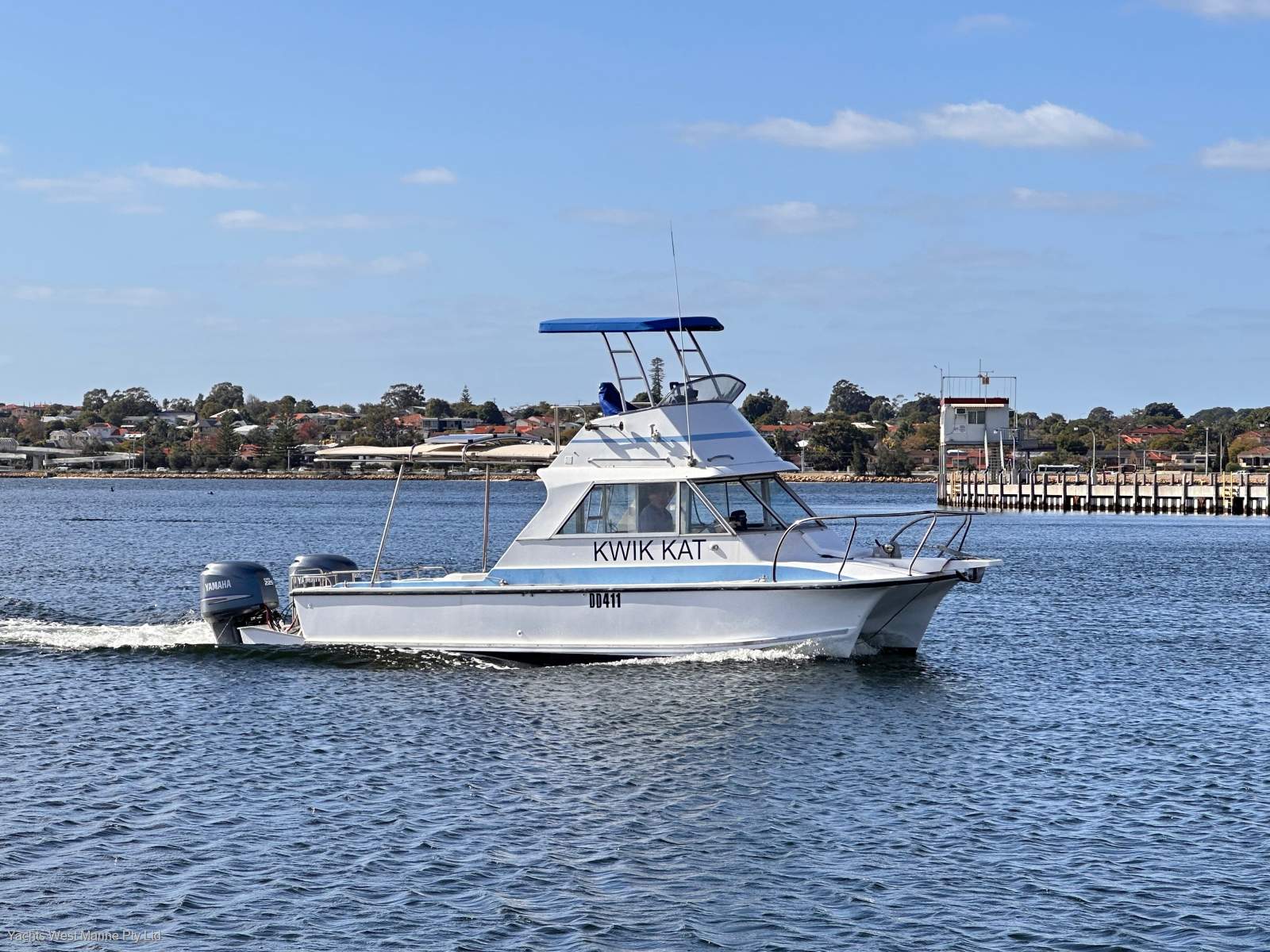 Shark Cat 24 foot DUAL HELM on Trailer