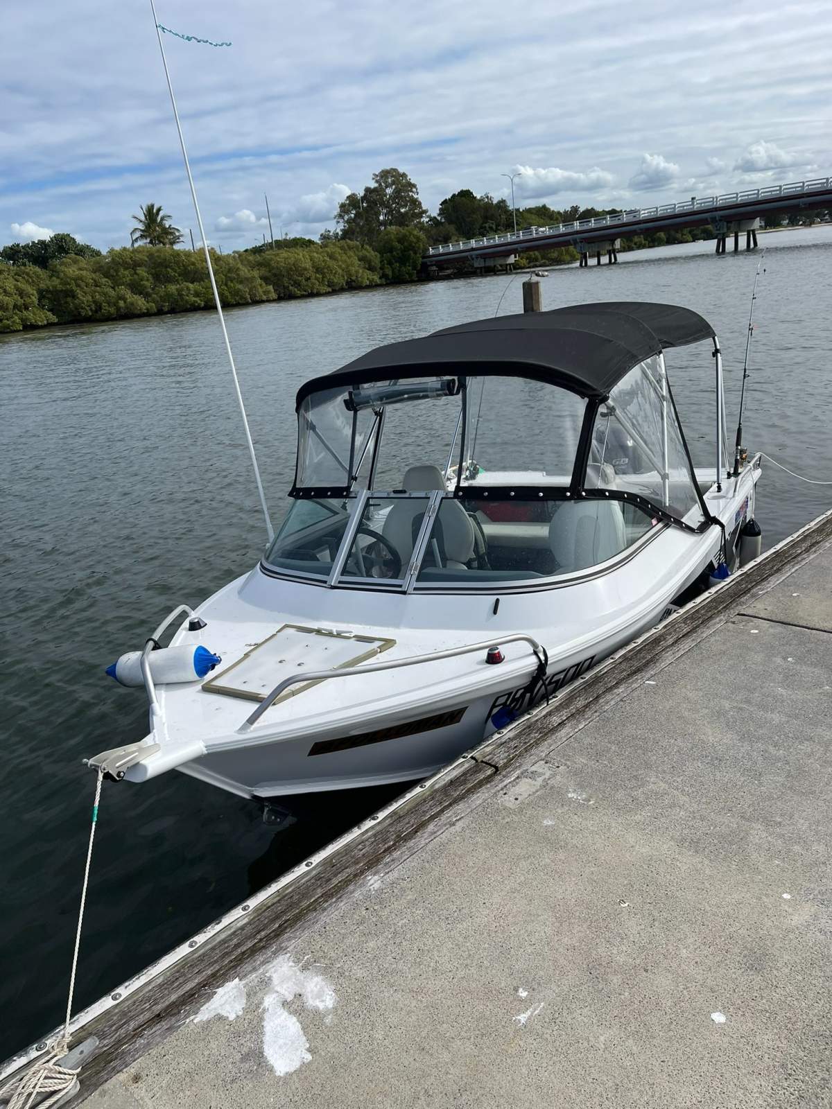 Quintrex 430 Fishabout 2022 Model with Near New Trailer and 60HP Yamaha