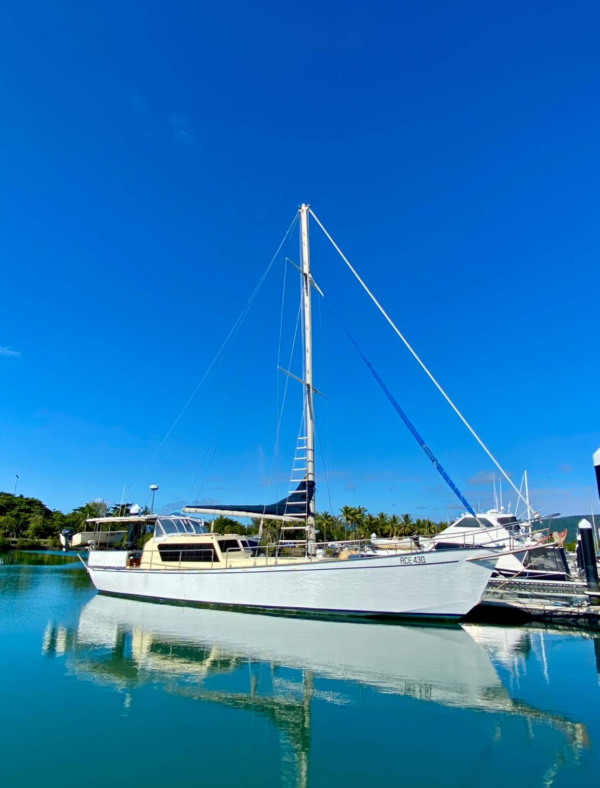 Argonaut Single Mast Sloop Motor Sailer:Pandora IV, shes ready for you to step aboard and throw the lines