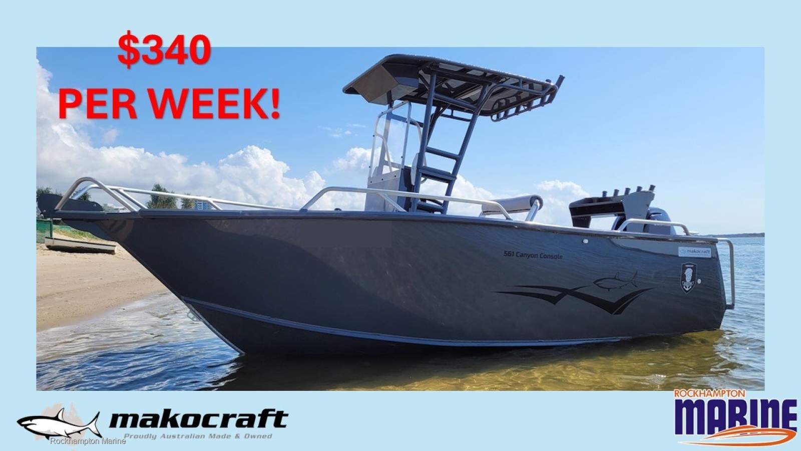 Makocraft 561 Canyon Console B, M, T PACKAGE FROM ROCKHAMPTON MARINE!!