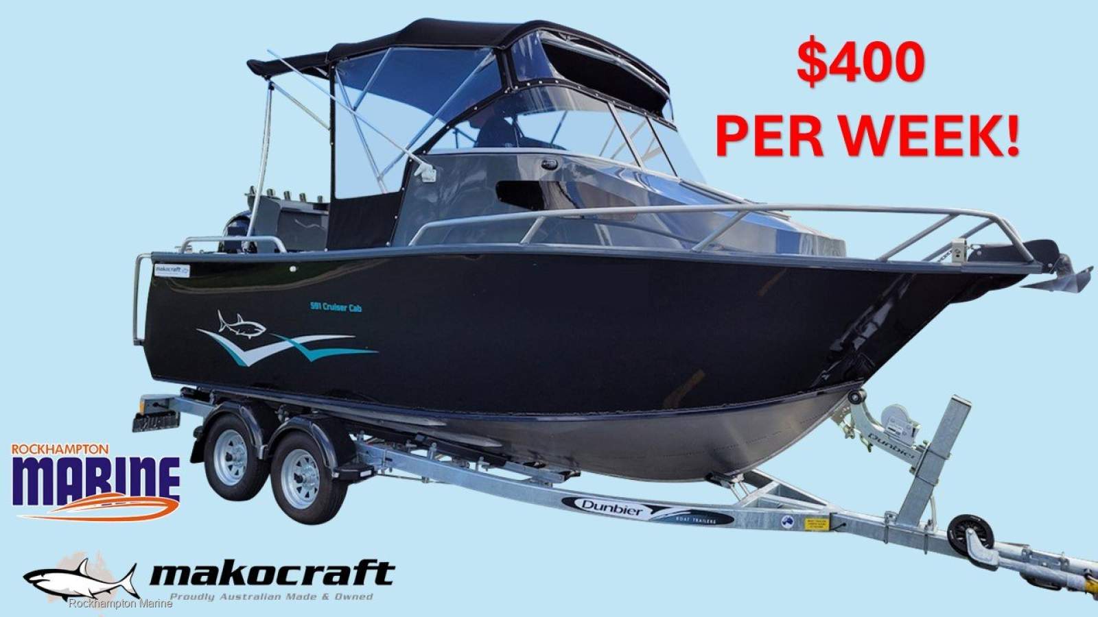 Makocraft 591 Cruiser Cab B, M, T PACKAGE FROM ROCKHAMPTON MARINE!!