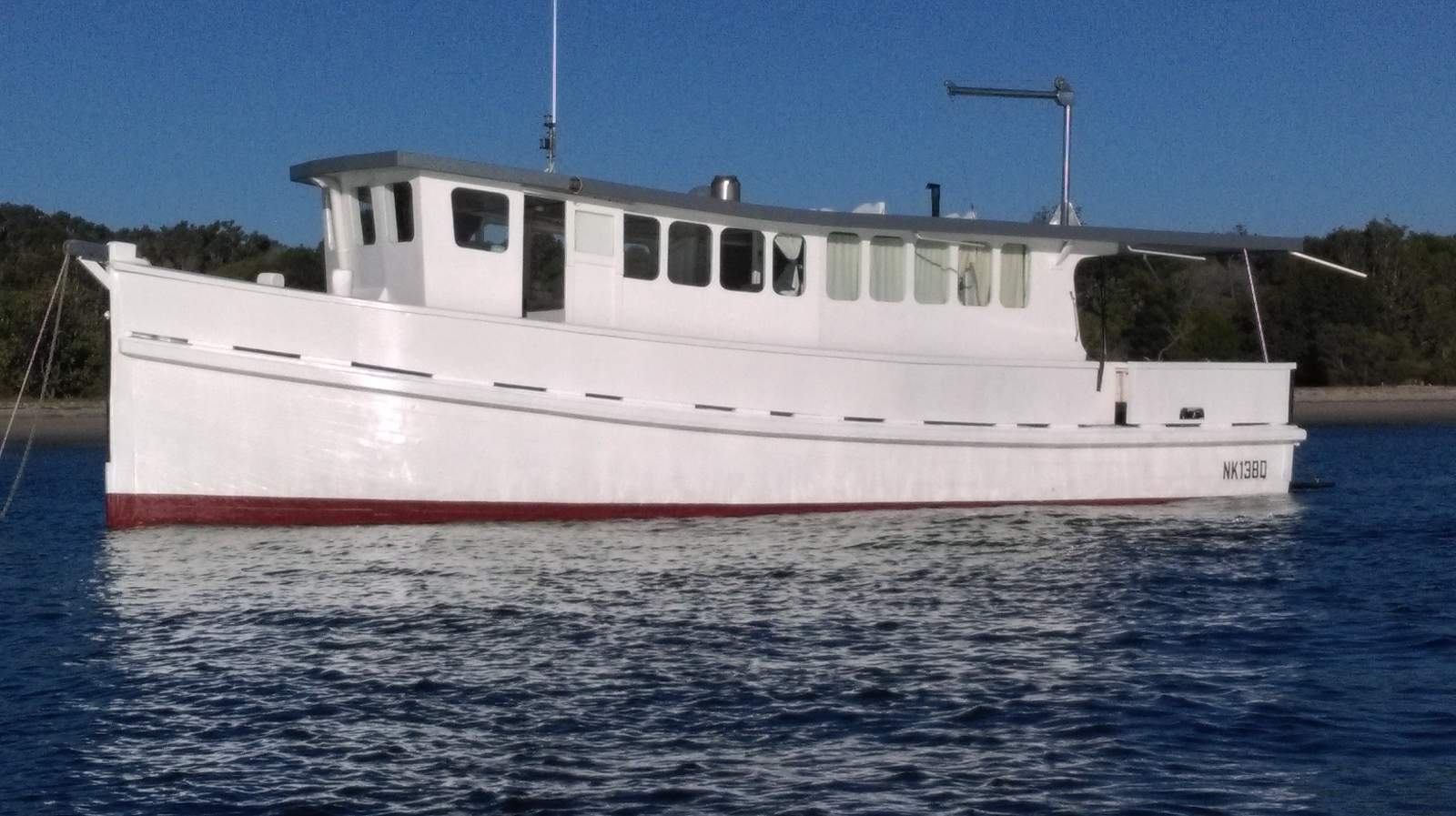 45 ft Trawler style cruiser:Cooper Rose port side