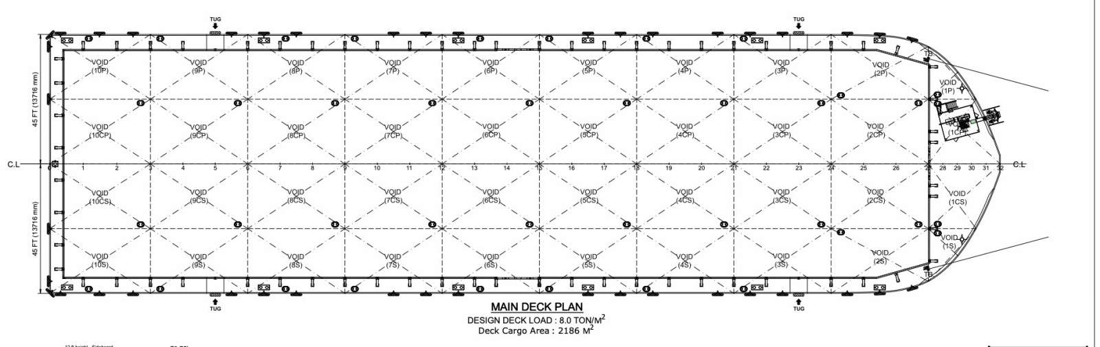 330ft Deck Cargo Barge (1 unit Availab
