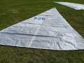Main and jib were fitted to 33ft light displacement Uffa Fox Flying Twenty