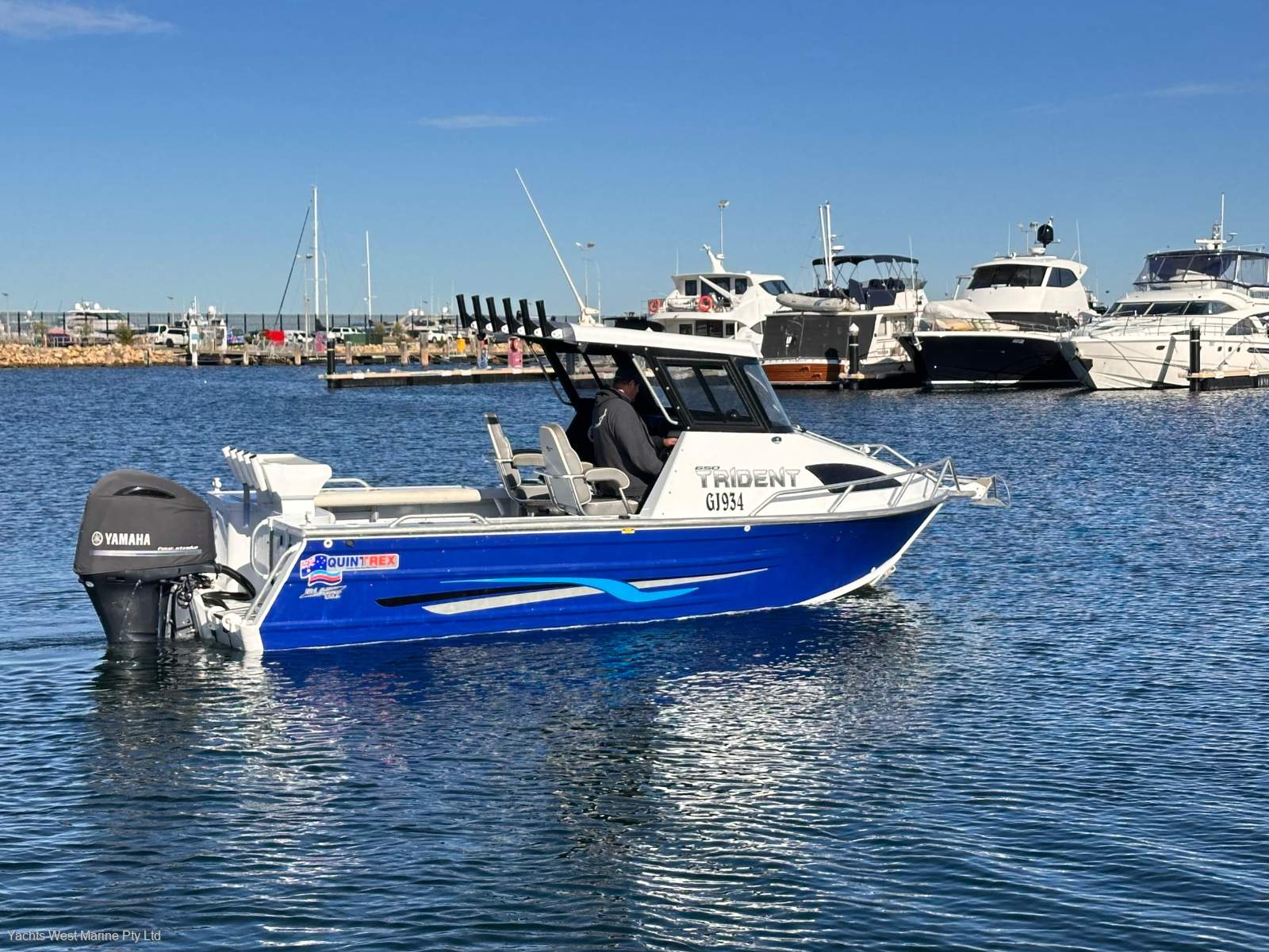 Quintrex 610 Trident Hardtop " BOATHOUSE STORAGE RACK available and TRAILER ":Quintrex 660 Hardtop by YACHTS WEST ph 9335 7788