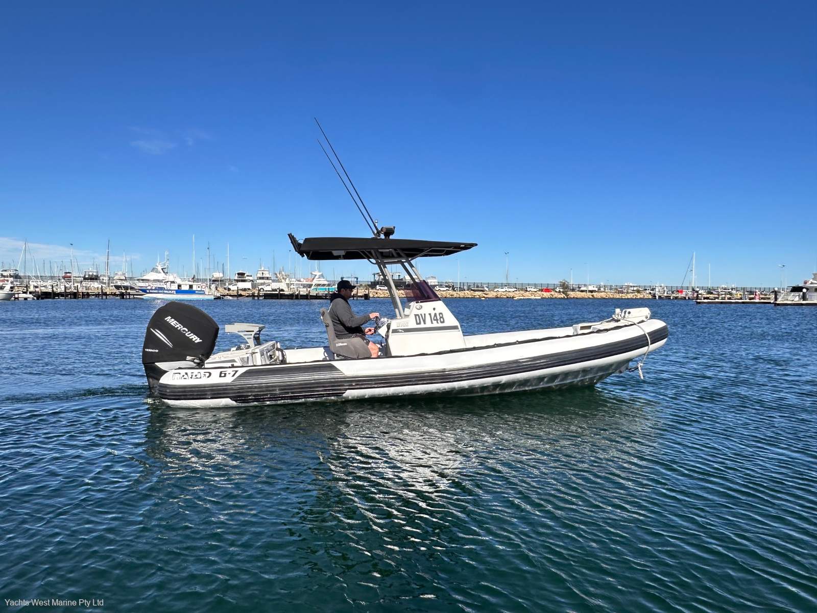 Naiad 6.8 RIB " BOATHOUSE STORAGE RACK and TRAILER ":NAIAD 6.8 by YACHTS WEST ph 9335 7788