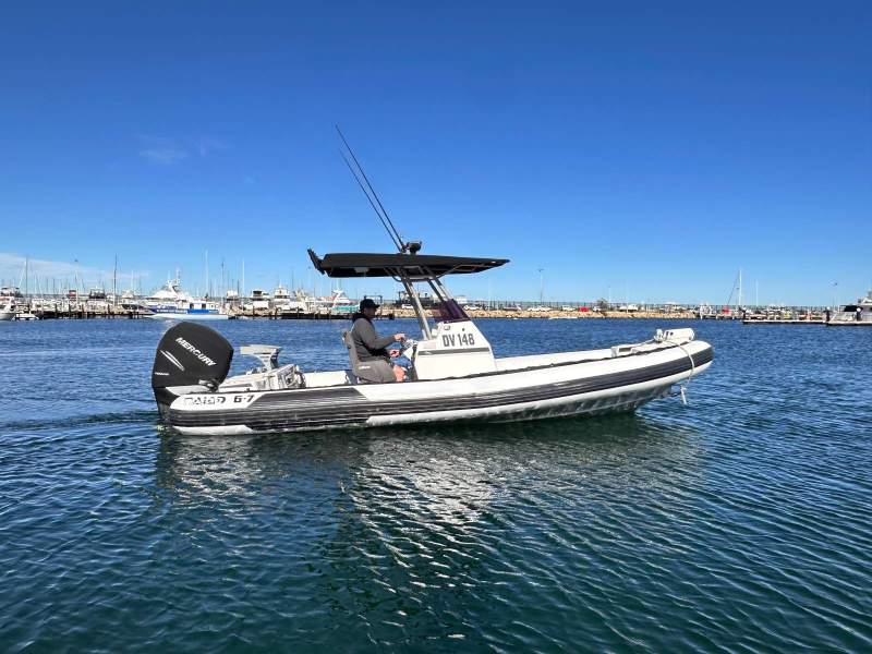 Naiad 6.8 RIB " BOATHOUSE STORAGE RACK and TRAILER "