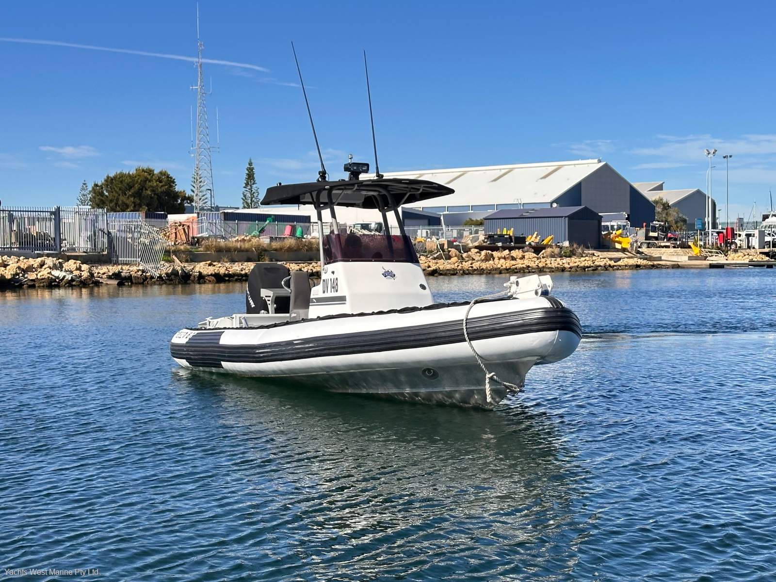 Naiad 6.8 RIB " BOATHOUSE STORAGE RACK and TRAILER ":NAIAD 6.8 by YACHTS WEST ph 9335 7788