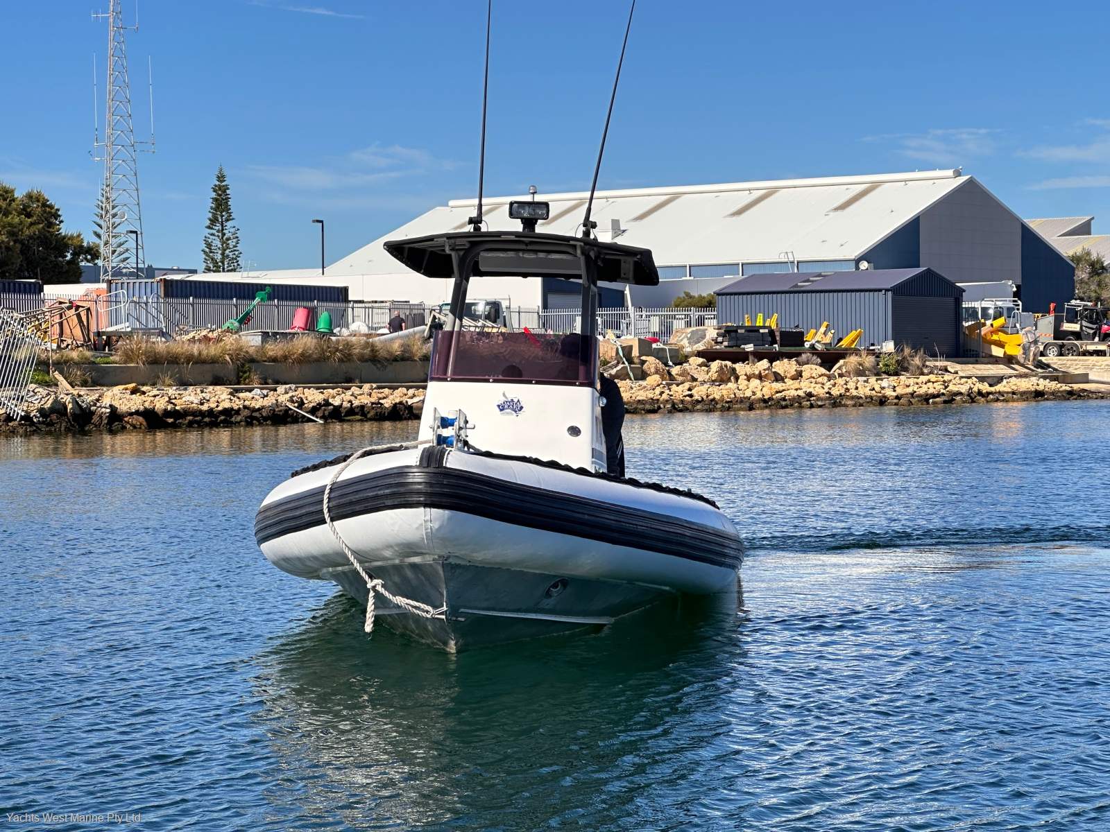 Naiad 6.8 RIB " BOATHOUSE STORAGE RACK and TRAILER ":NAIAD 6.8 by YACHTS WEST ph 9335 7788