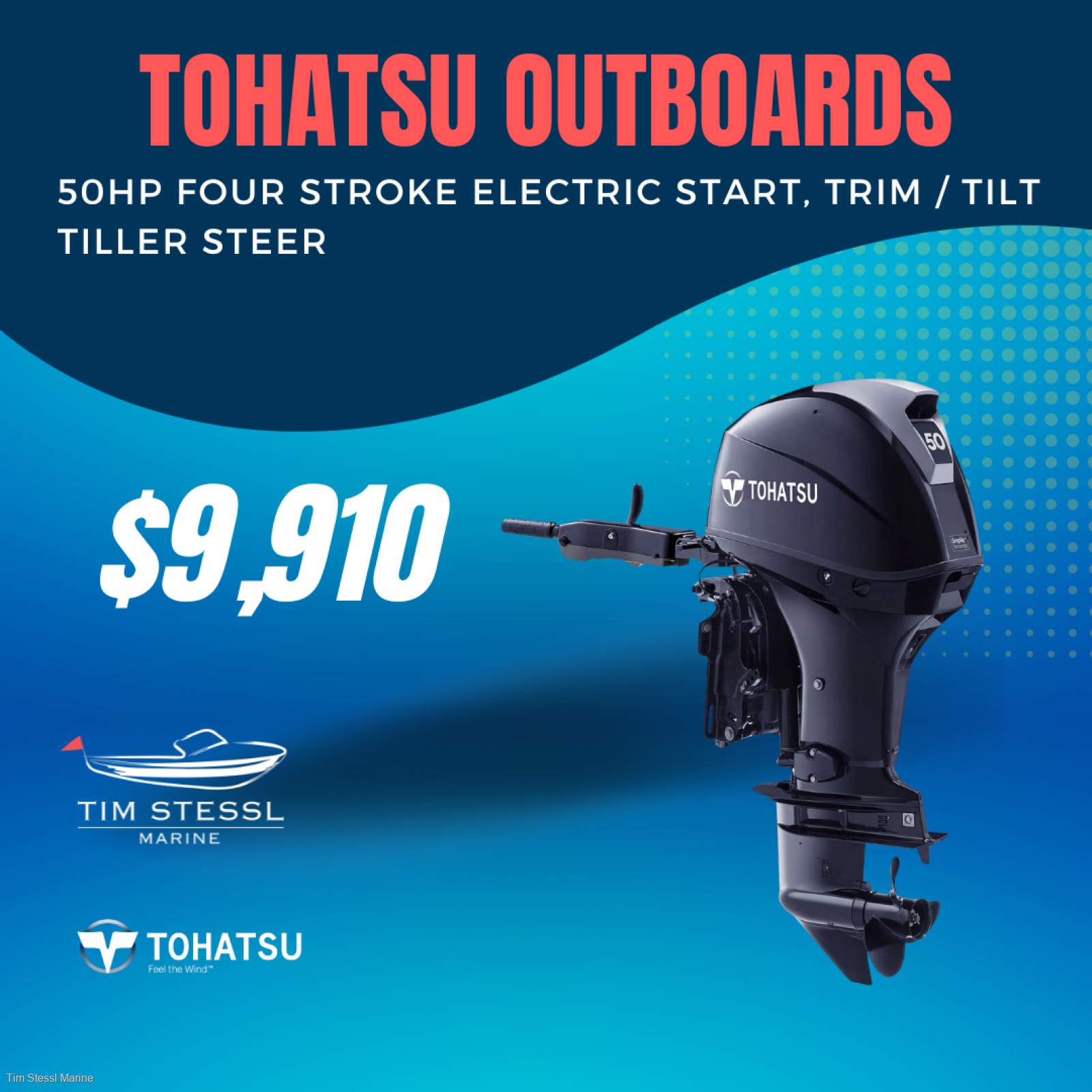Tohatsu 50hp Tiller