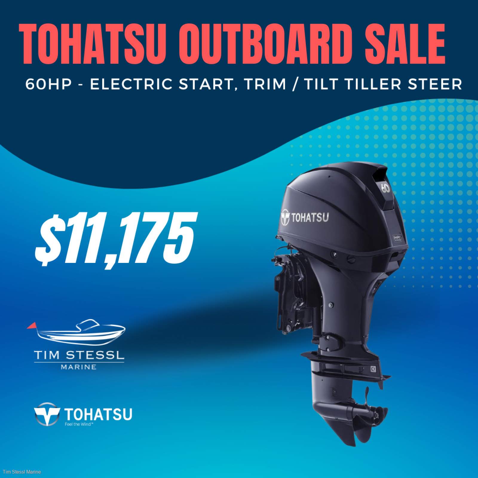 Tohatsu 60hp Tiller