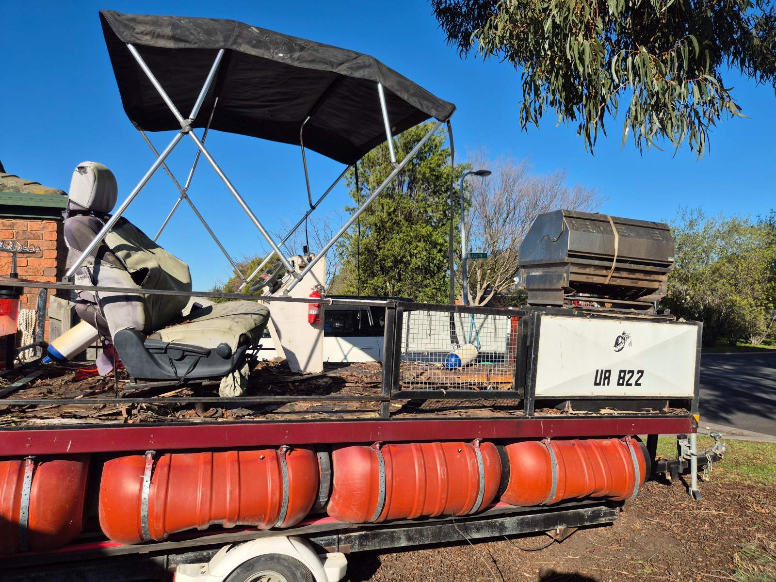 Custom Home made pontoon boat