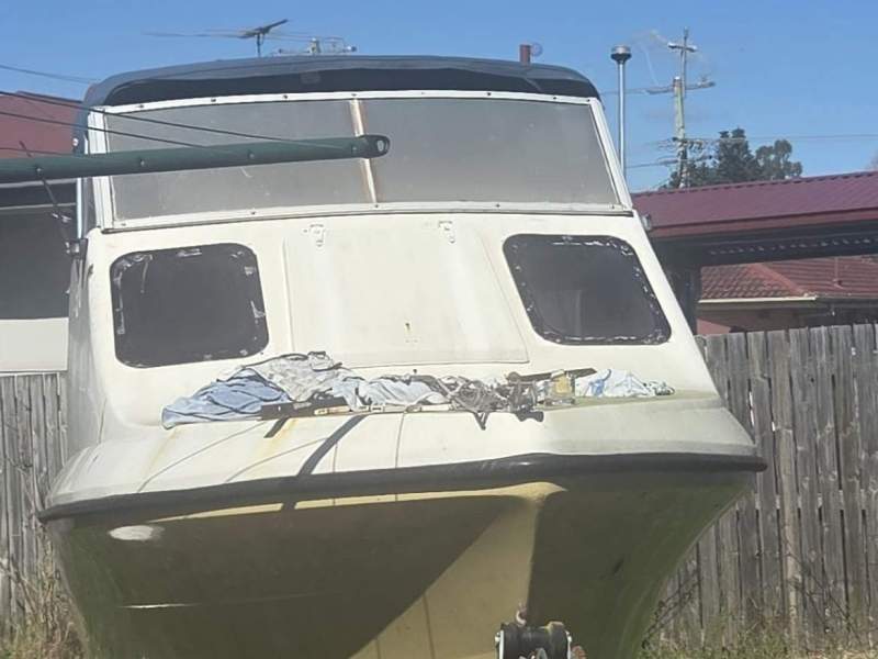 Custom half cabin boat