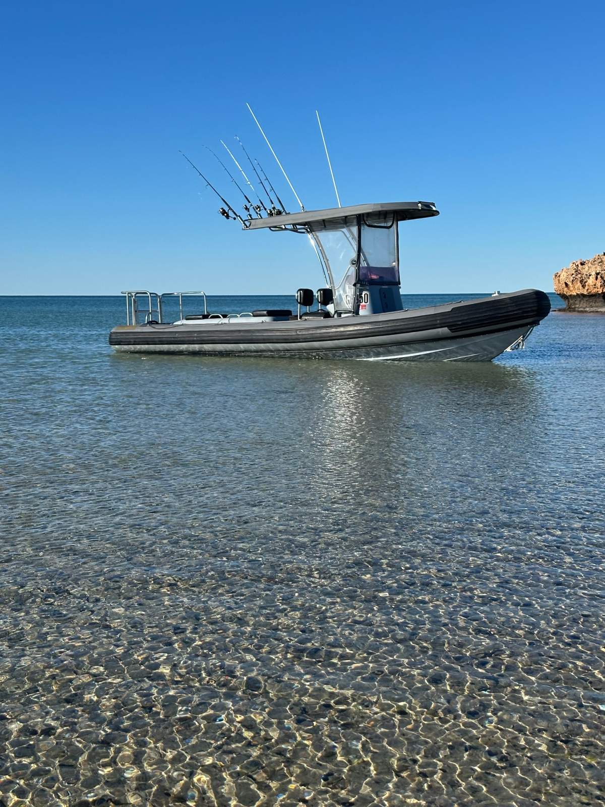 Gemini 7.8 Diesel jet powered rib centre console