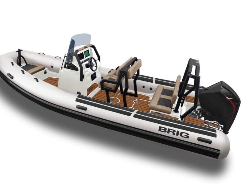 Brig Navigator 20 fibreglass centre console RIB with hypalon tubes