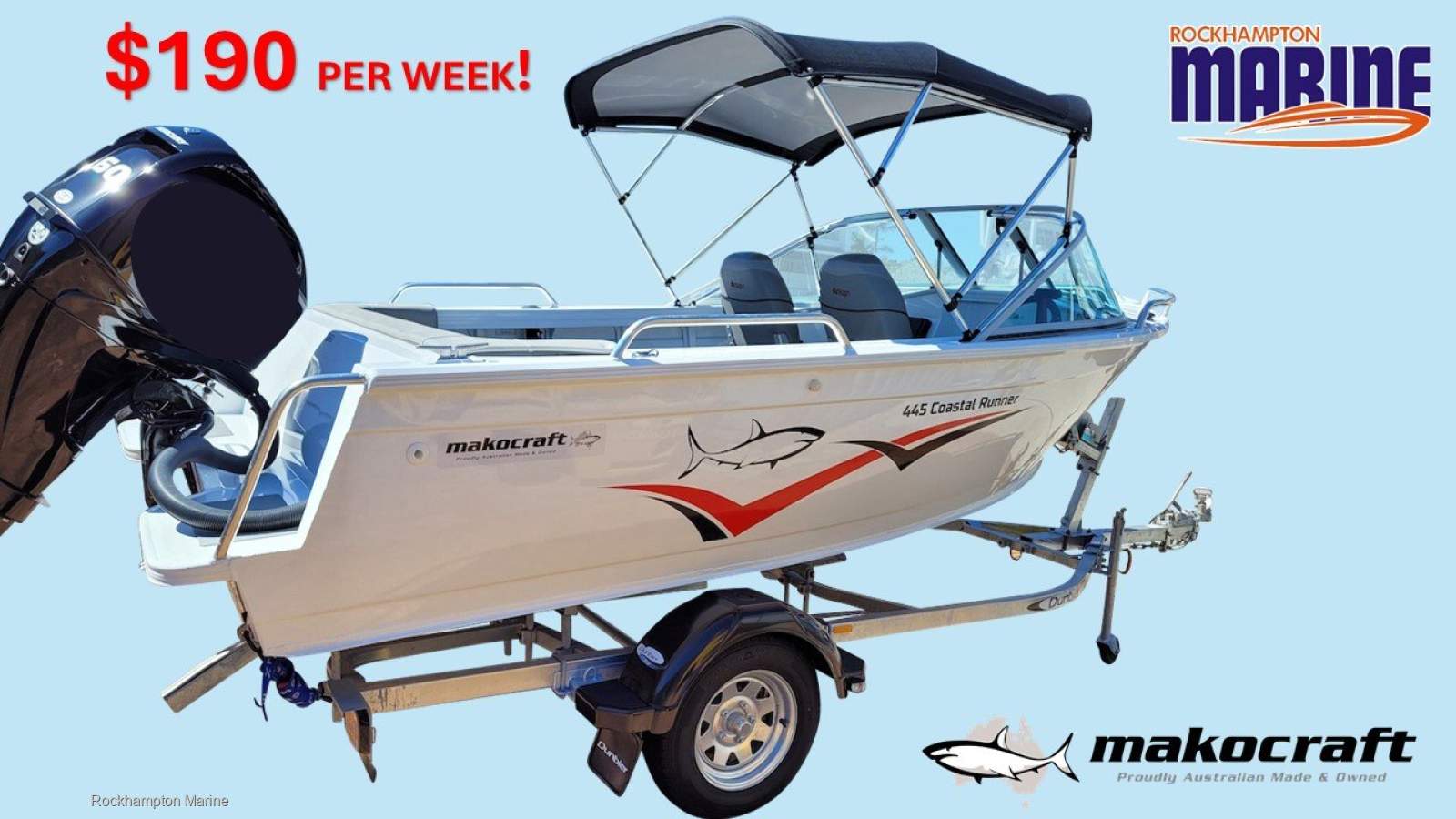 Makocraft 445 Coastal Runner B, M, T PACKAGE FROM ROCKHAMPTON MARINE!!
