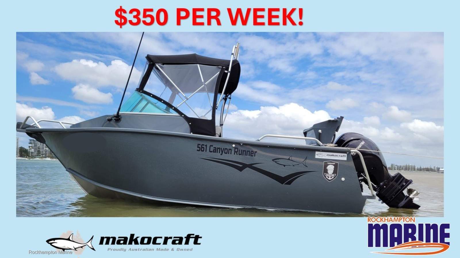 Makocraft 561 Canyon Runner B, M, T PACKAGE FROM ROCKHAMPTON MARINE!!