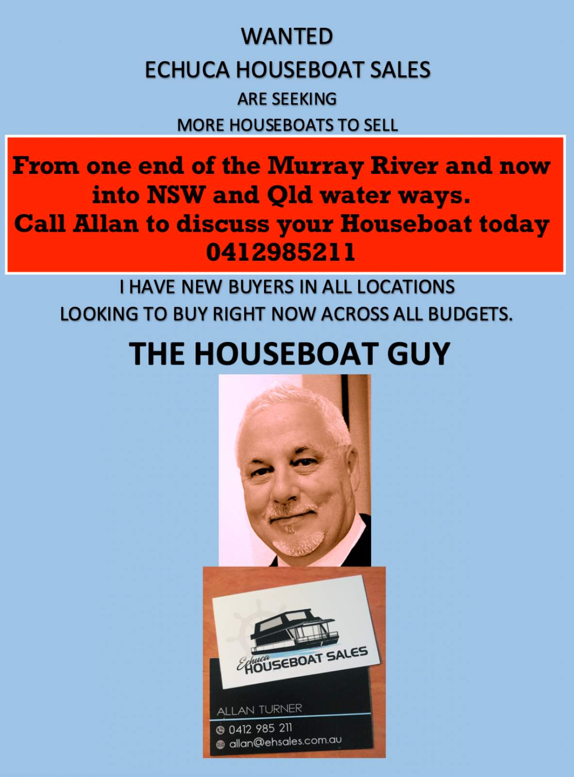 WANTED HOUSBEOATS MOORINGS TO SELL