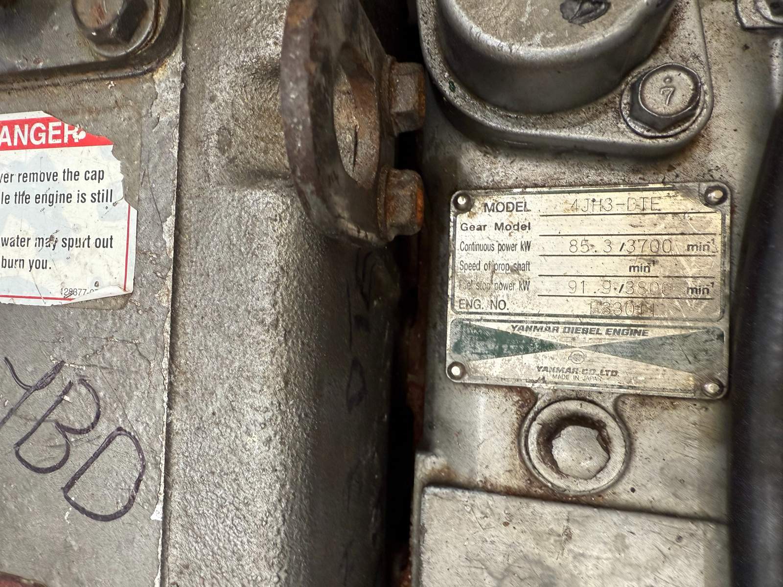 Yanmar 4JH3 DTE 125 HP