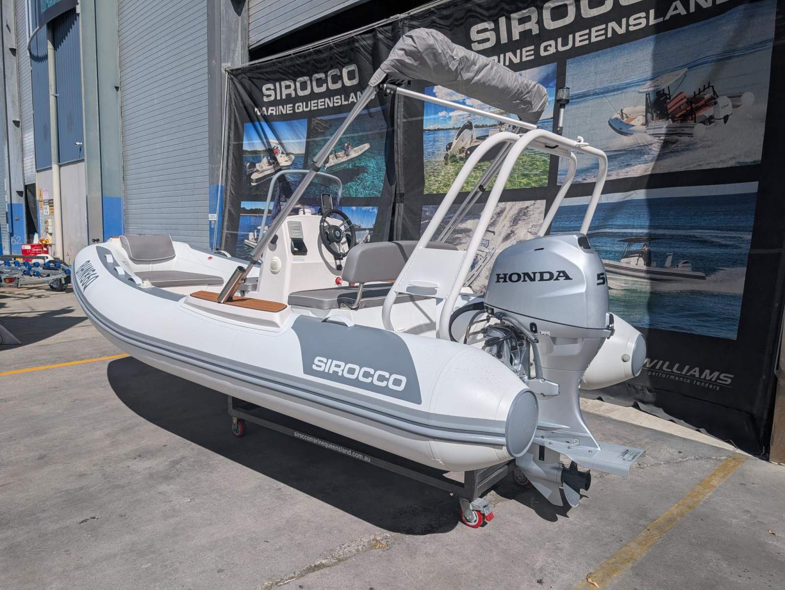 Sirocco Rib-Alloy 450 L Alloy centre console RIB with hypalon tubes