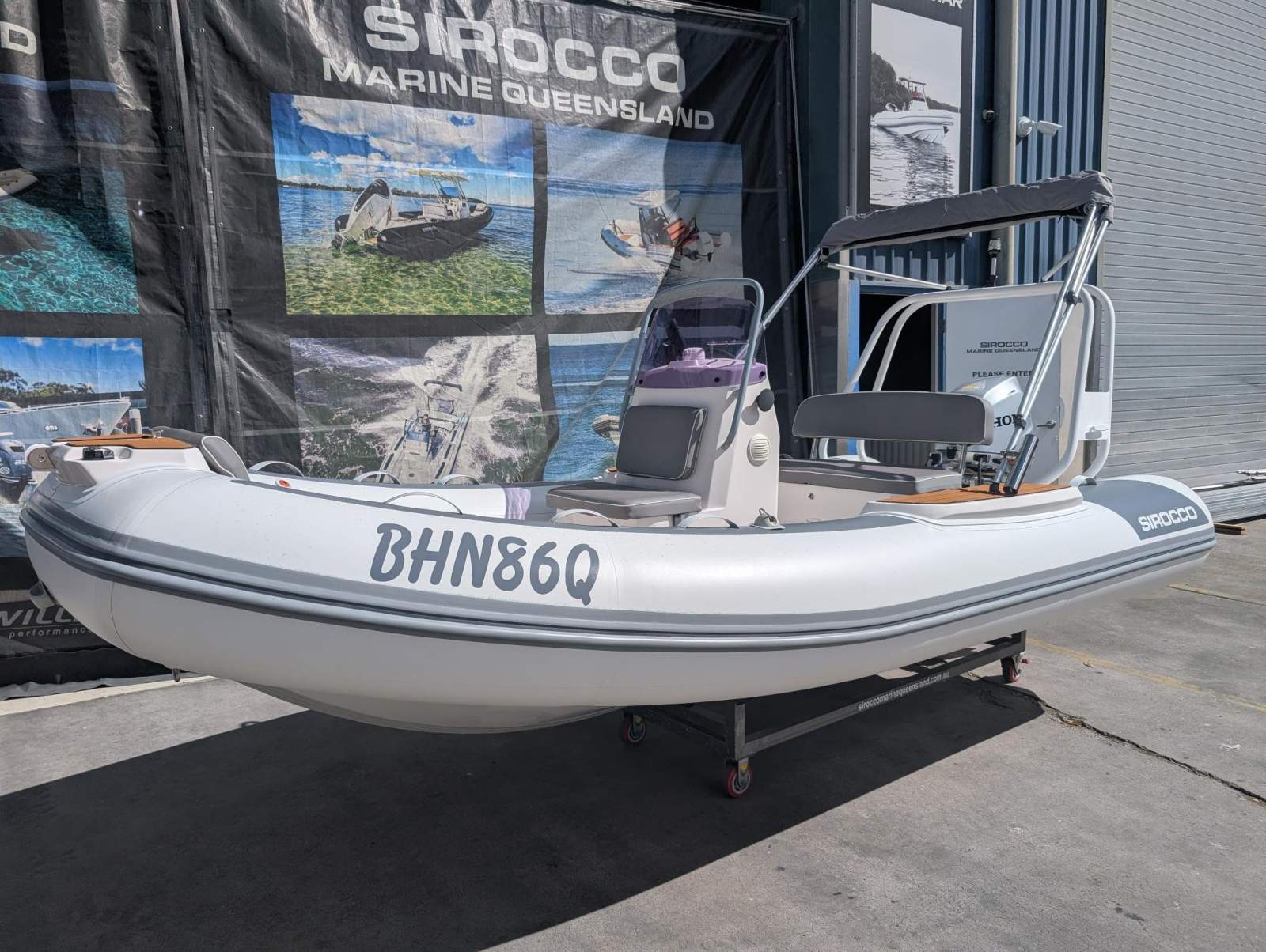 Sirocco Rib-Alloy 450 L Alloy centre console RIB with hypalon tubes