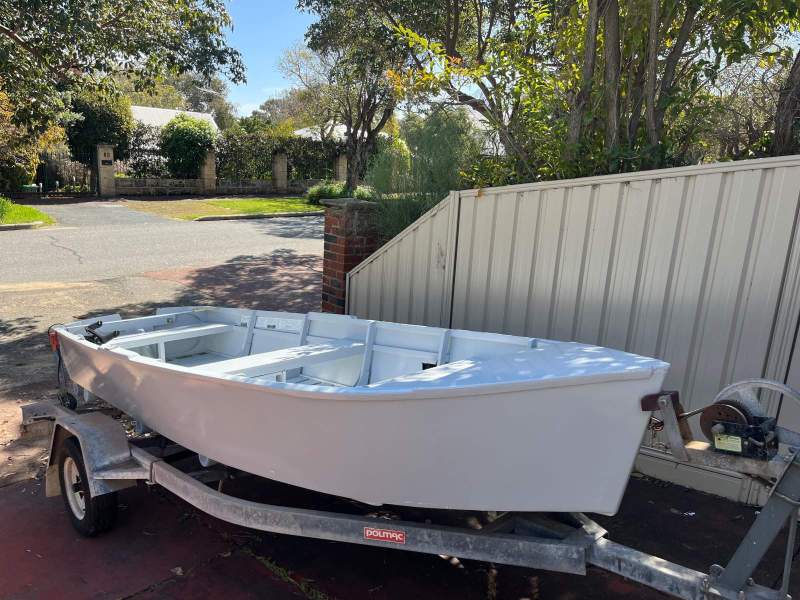 4.45m flat bottom wooden boat