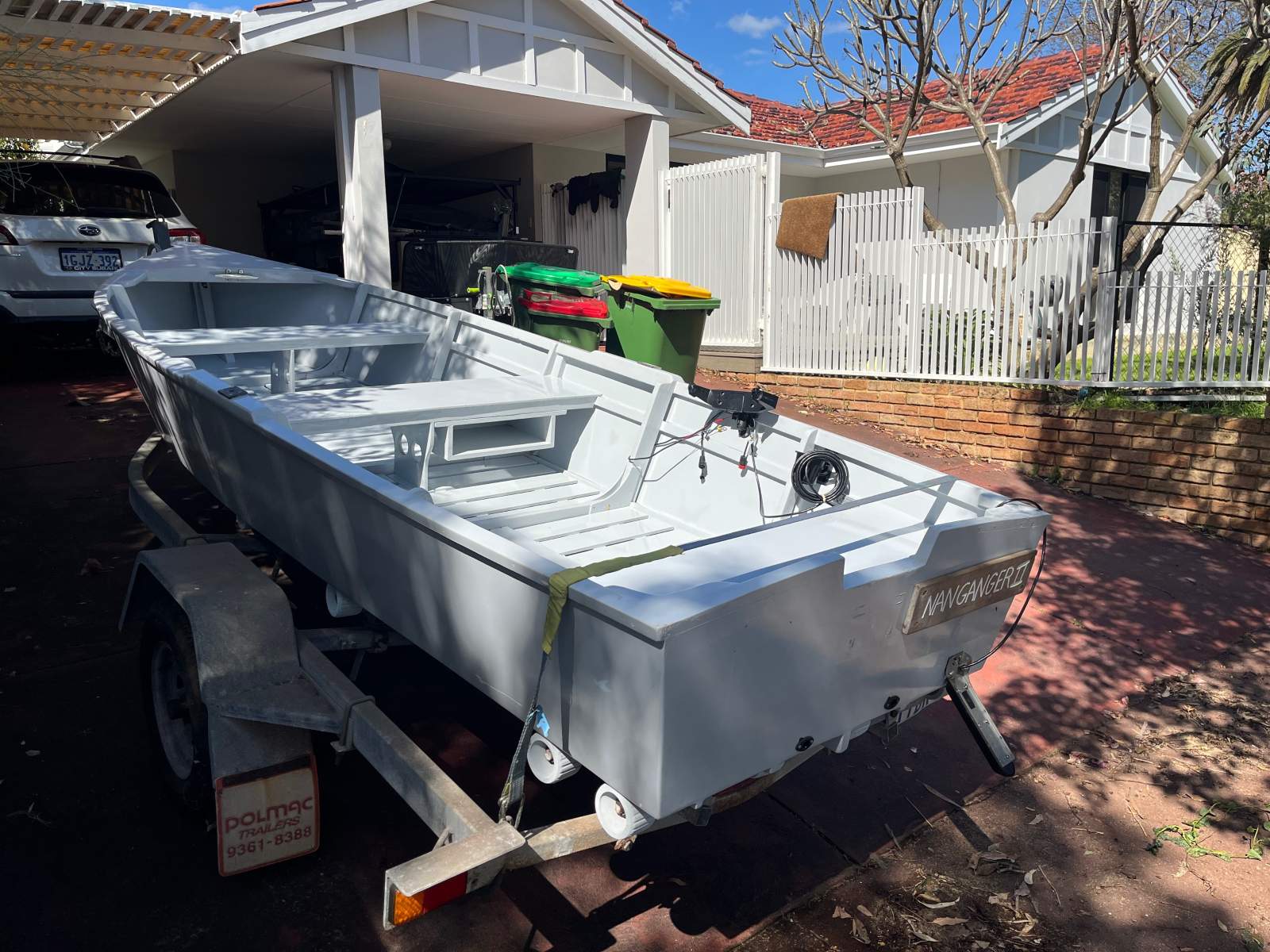 4.45m flat bottom wooden boat