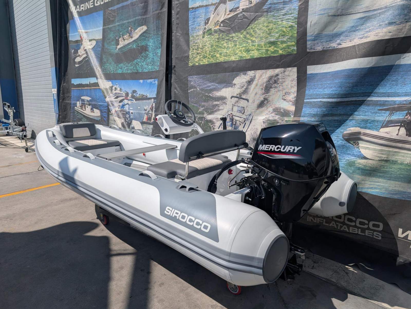 Sirocco A390q Rib Alloy Alloy centre console RIB with hypalon tubes