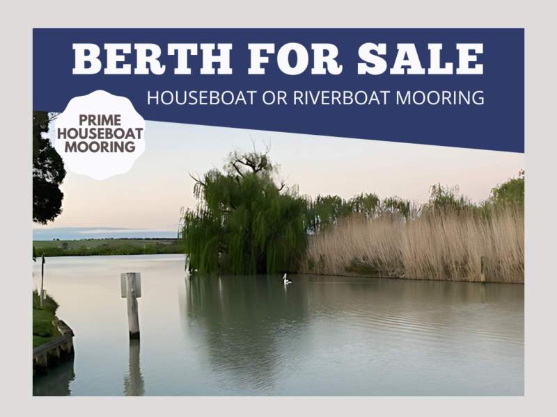 FOR SALE Berth 1 - The Premium Position in Riverglen Marina South Australia