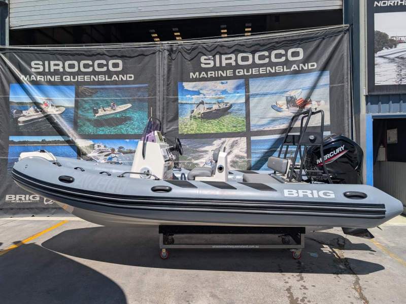 Brig Navigator 520 fibreglass centre console RIB with hypalon tubes