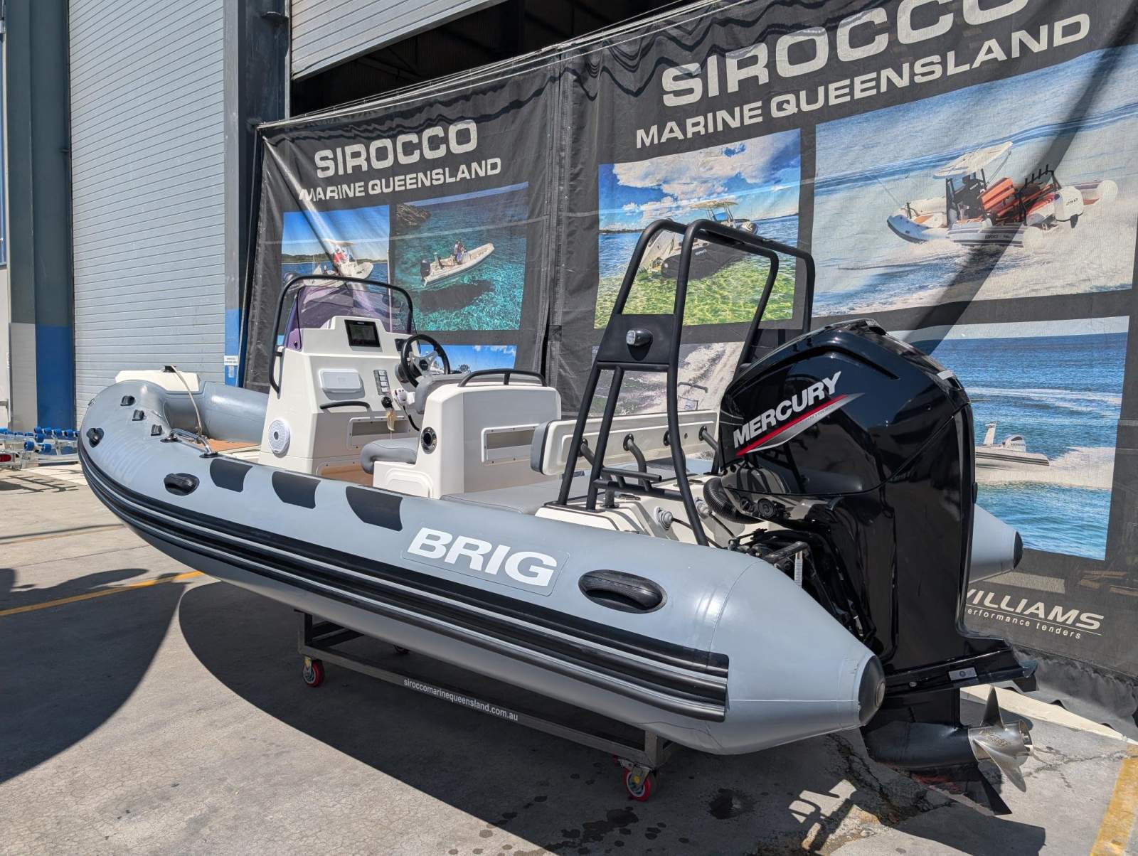 Brig Navigator 520 fibreglass centre console RIB with hypalon tubes